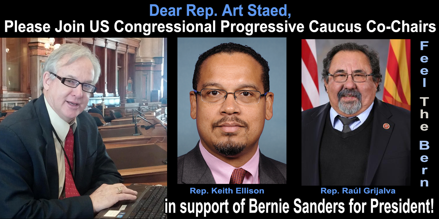 Iowa Rep Art Staed for Bernie Sanders for President 2016