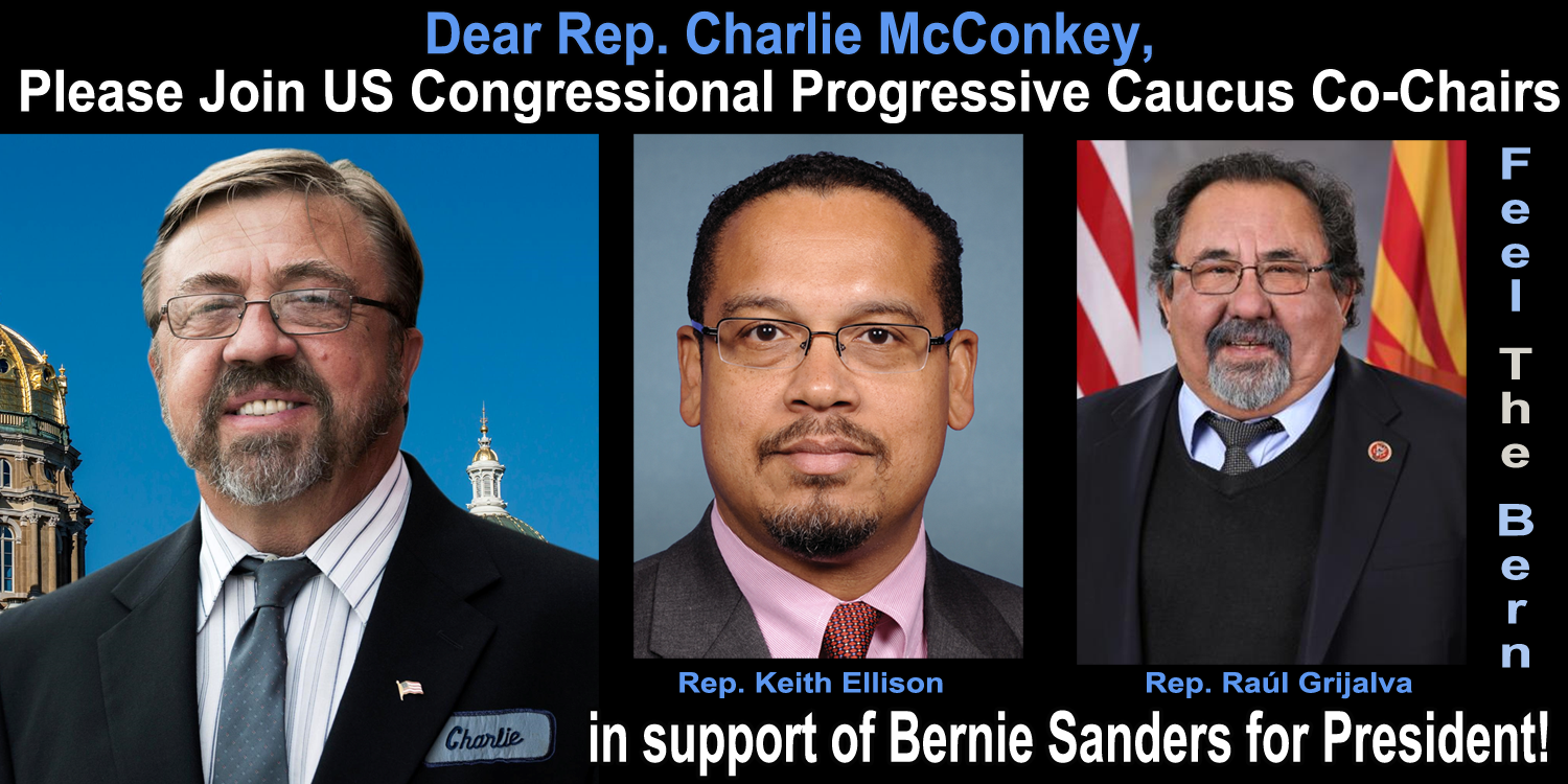 Iowa Rep Charlie McConkey for Bernie Sanders for President 2016
