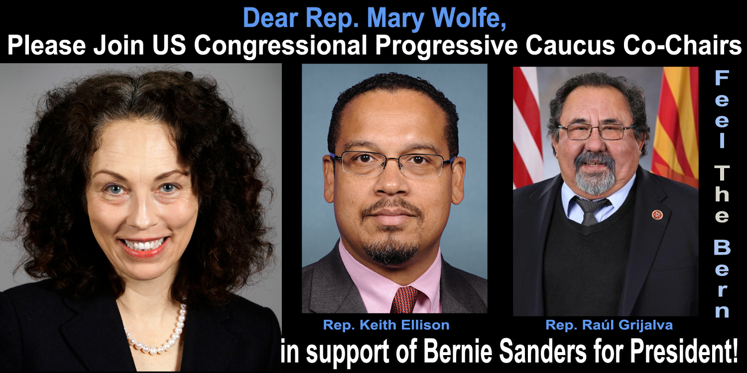 Iowa Rep Mary Wolfe for Bernie Sanders for President 2016